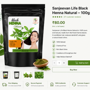 BLACK HENNA 100 GM X 3 PACKS